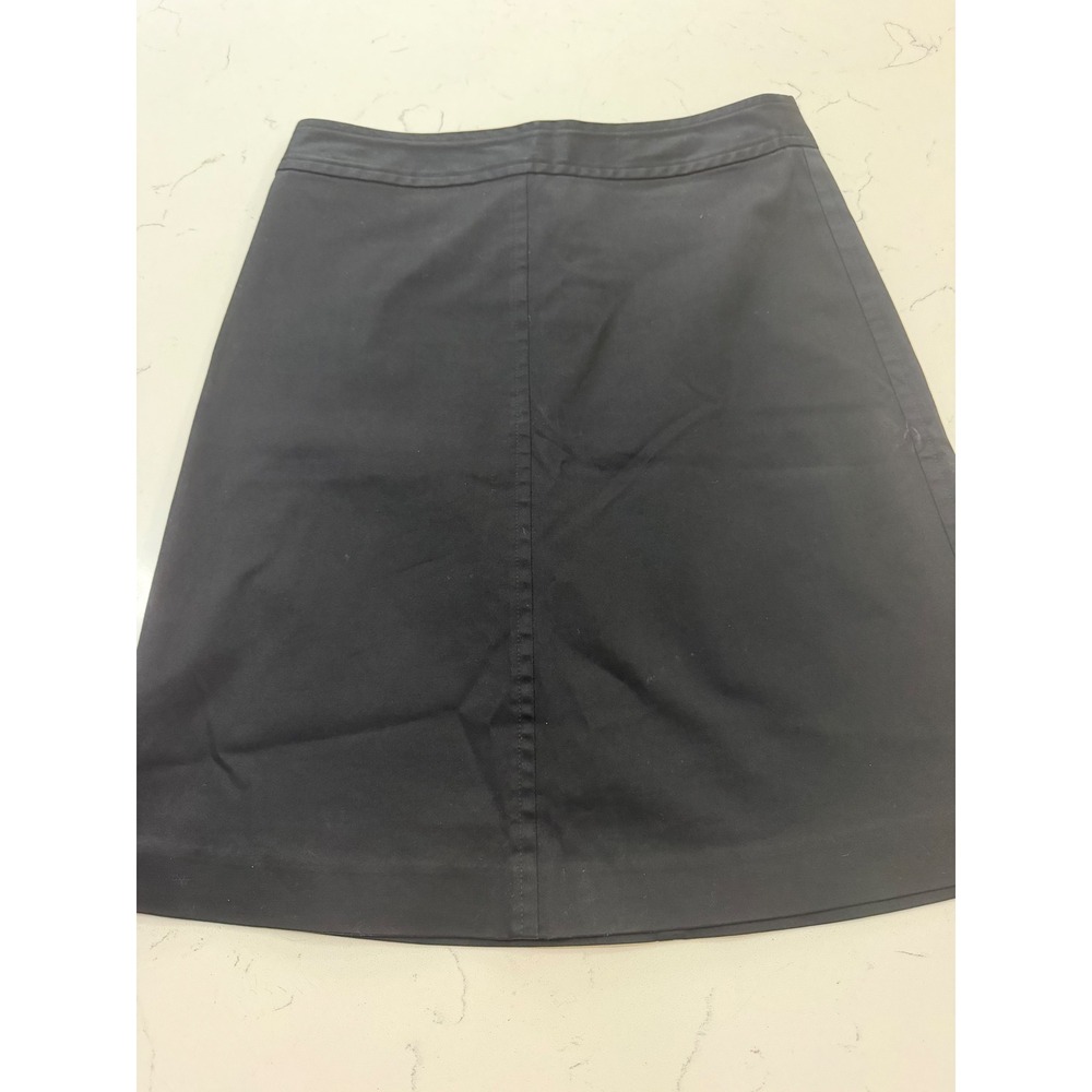 Banana Republic Black Stretch Cotton A-Line Skirt Size 6